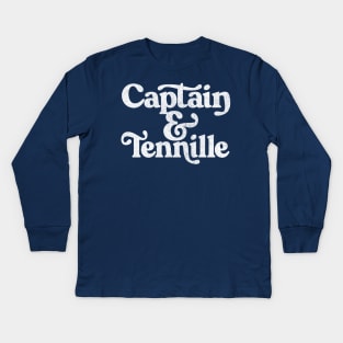 Captain & Tennille  /  70s Retro Aesthetic Design Kids Long Sleeve T-Shirt